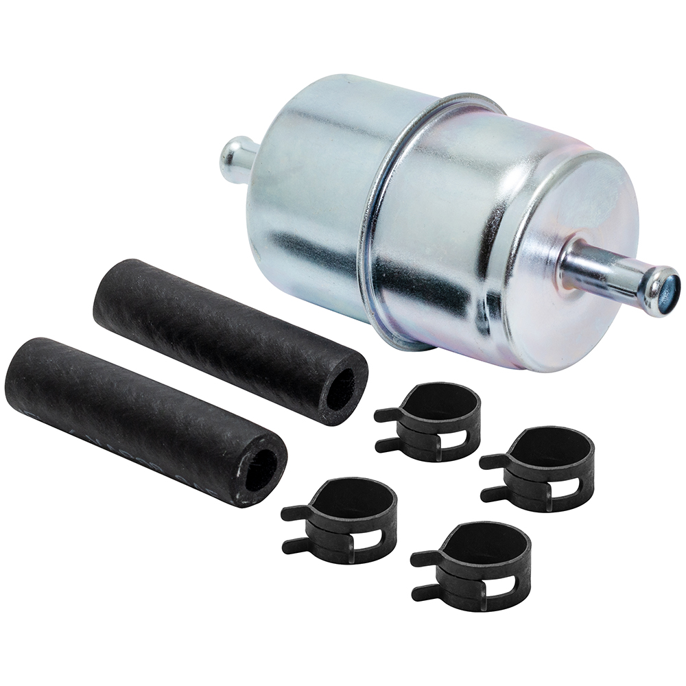 In-Line Fuel Filter with Clamps and Hoses - فلتر بالدوين 